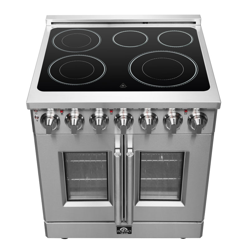 Load image into Gallery viewer, Forno Massimo 30-Inch Freestanding French Door Electric Range, True Convection Oven
