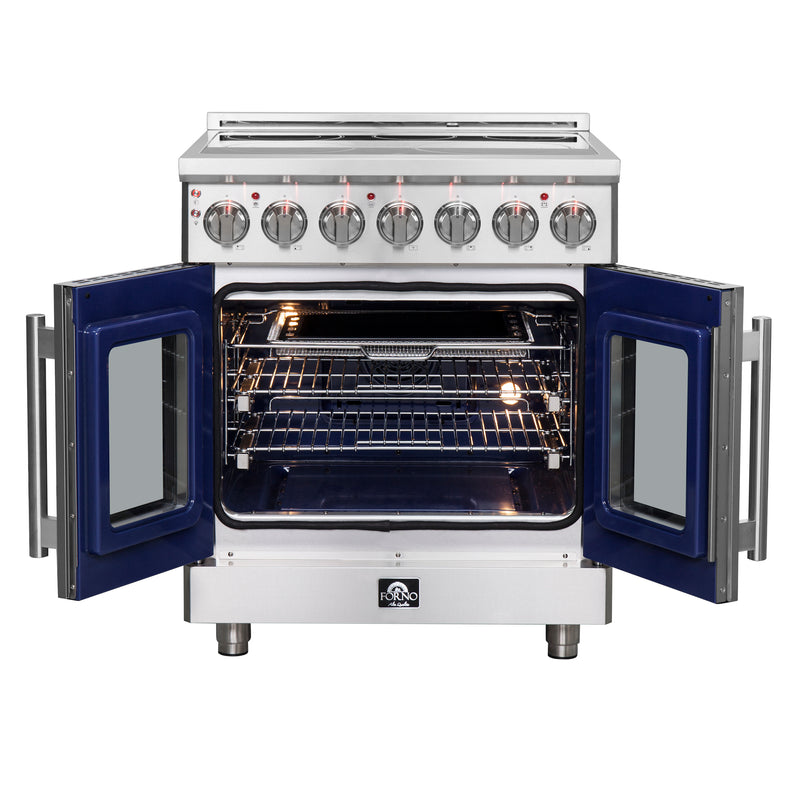 Load image into Gallery viewer, Forno Massimo 30-Inch Freestanding French Door Electric Range, True Convection Oven
