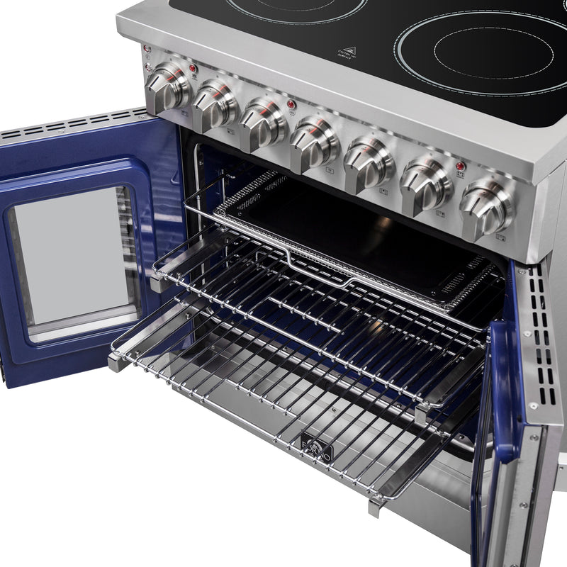 Load image into Gallery viewer, Forno Massimo 30-Inch Freestanding French Door Electric Range, True Convection Oven
