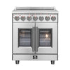 Forno Massimo 30-Inch, Stainless Steel Freestanding French Door Electric Range - FFSEL6955-30