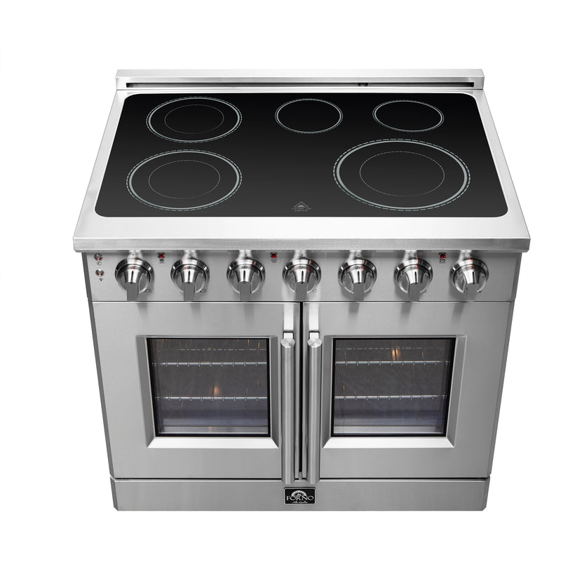 Load image into Gallery viewer, Forno Massimo 36-Inch Freestanding French Door Electric Range, True Convection Oven
