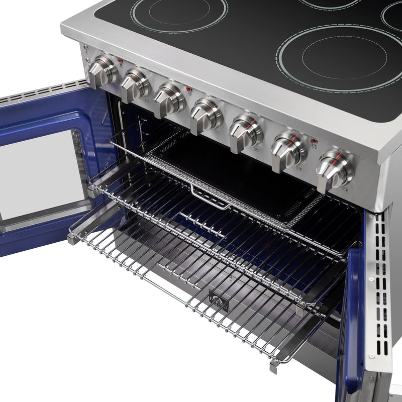 Load image into Gallery viewer, Forno Massimo 36-Inch Freestanding French Door Electric Range, True Convection Oven
