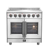 Forno Massimo 36-Inch, Stainless Steel Freestanding French Door Electric Range - FFSEL6955-36