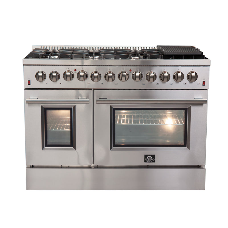 Load image into Gallery viewer, Forno Galiano 48-Inch Freestanding Dual Fuel Range, 8 Burners, Double Convection Ovens
