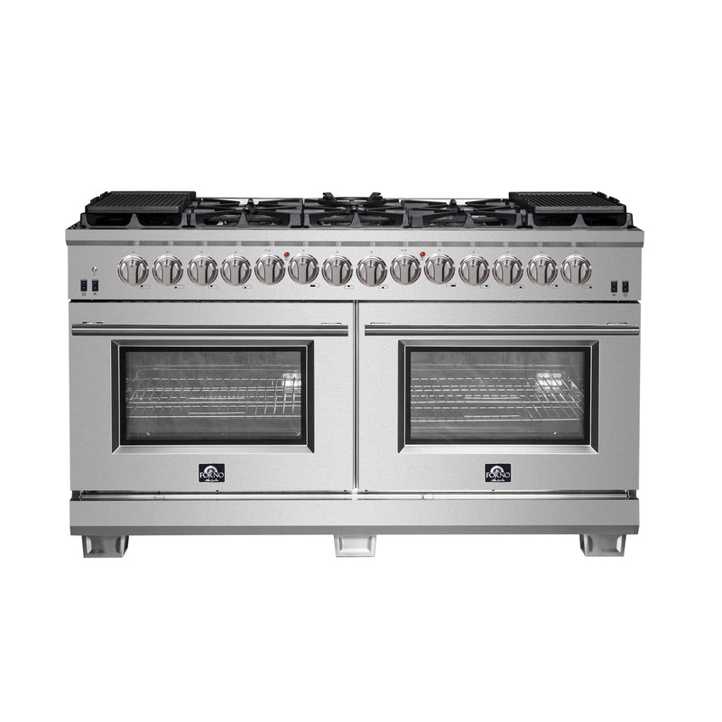 Load image into Gallery viewer, Forno Capriasca 60-Inch Freestanding Dual Fuel Range, 10 Burners, True Convection Oven
