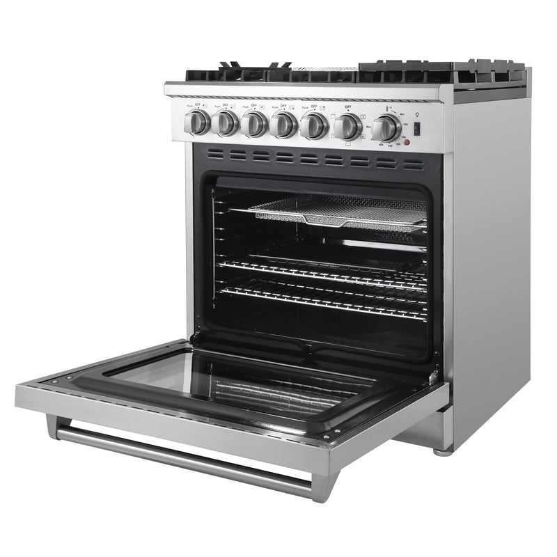 Load image into Gallery viewer, Forno Lazio 30-Inch Freestanding Dual Fuel Range, 4 Burners, True Convection Oven
