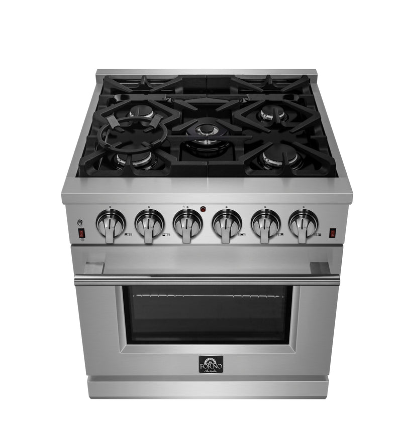 Load image into Gallery viewer, Forno Massimo 30-Inch Freestanding Gas Range, 4 Burners, True Convection Oven
