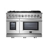 Forno Massimo 48-Inch, Stainless Steel Gas Range with 8 Burners - FFSGS6239-48