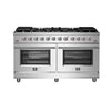 Forno Massimo 60-Inch, Stainless Steel Freestanding Gas Range with 10 Burners - FFSGS6239-60