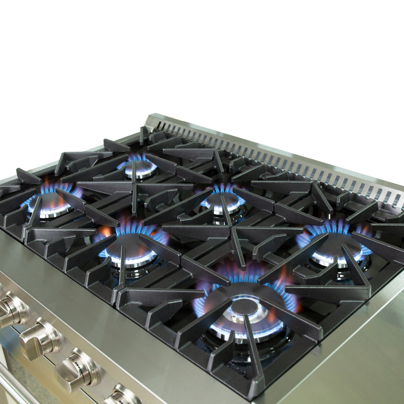 Load image into Gallery viewer, Forno Galiano 36-Inch Freestanding Gas Range, Stainless Steel, 6 Burners, Energy Efficient
