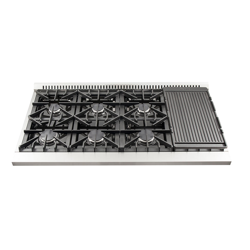 Load image into Gallery viewer, Forno Galiano 48-Inch Freestanding Gas Range, Stainless Steel, 8 Burners, 107,000 BTU, Griddle, Double Ovens, Energy Efficient
