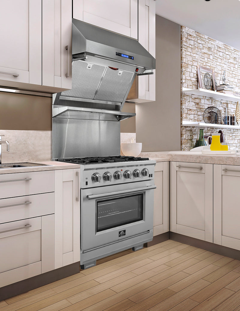 Load image into Gallery viewer, Forno Capriasca 30-Inch Freestanding Gas Range, 4 Burners, True Convection Oven
