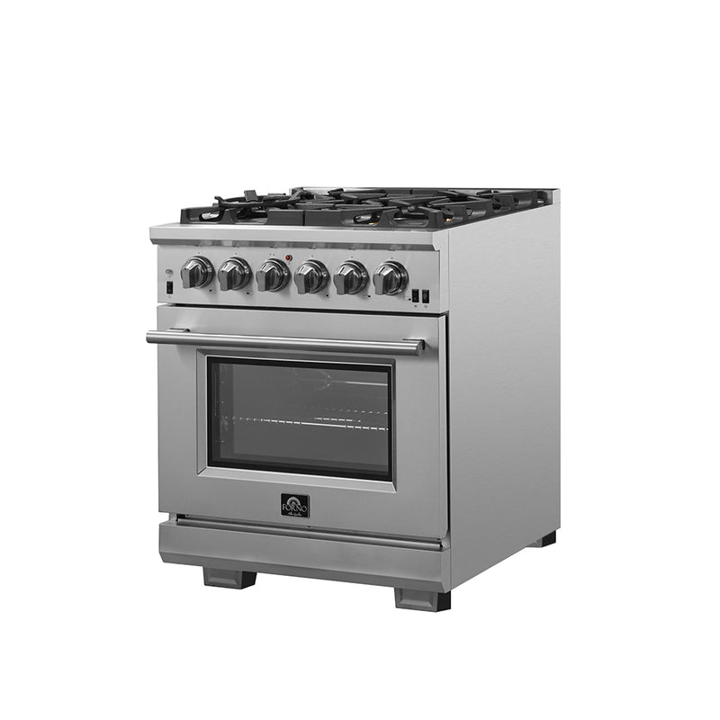 Load image into Gallery viewer, Forno Capriasca 30-Inch Freestanding Gas Range, 4 Burners, True Convection Oven
