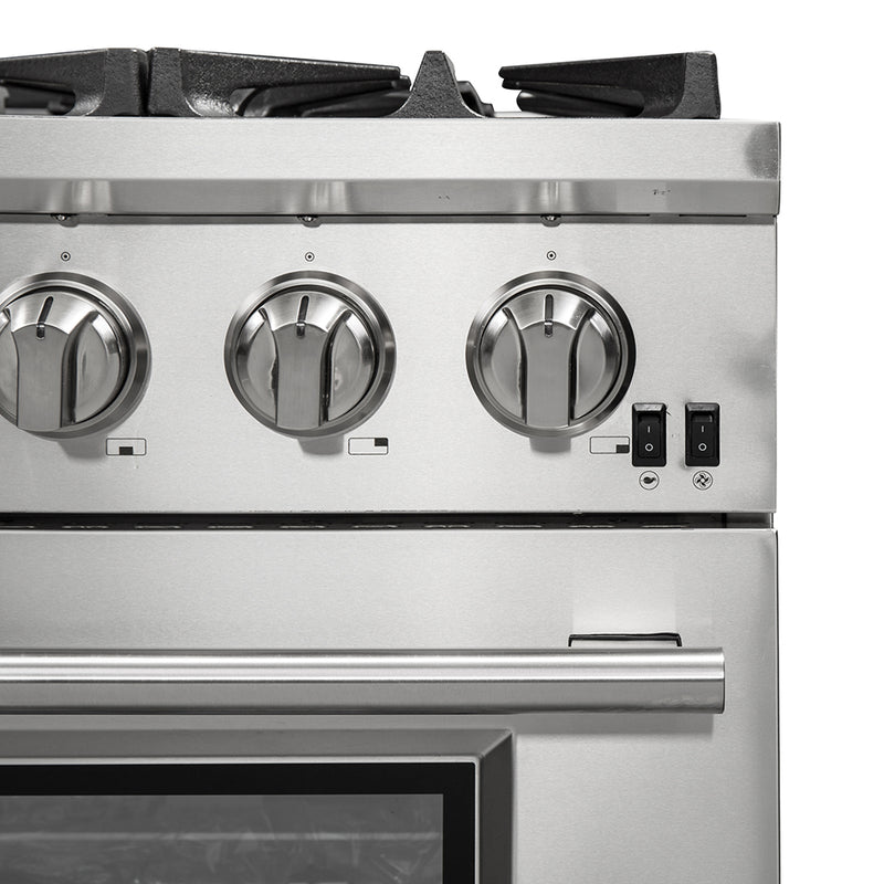 Load image into Gallery viewer, Forno Capriasca 36-Inch Gas Range, Stainless Steel, 6 Brass Burners, 120,000 BTU, Convection Oven, Energy Efficient
