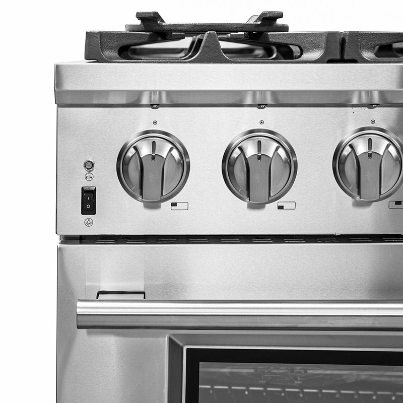 Load image into Gallery viewer, Forno Capriasca 36-Inch Gas Range, Stainless Steel, 6 Brass Burners, 120,000 BTU, Convection Oven, Energy Efficient

