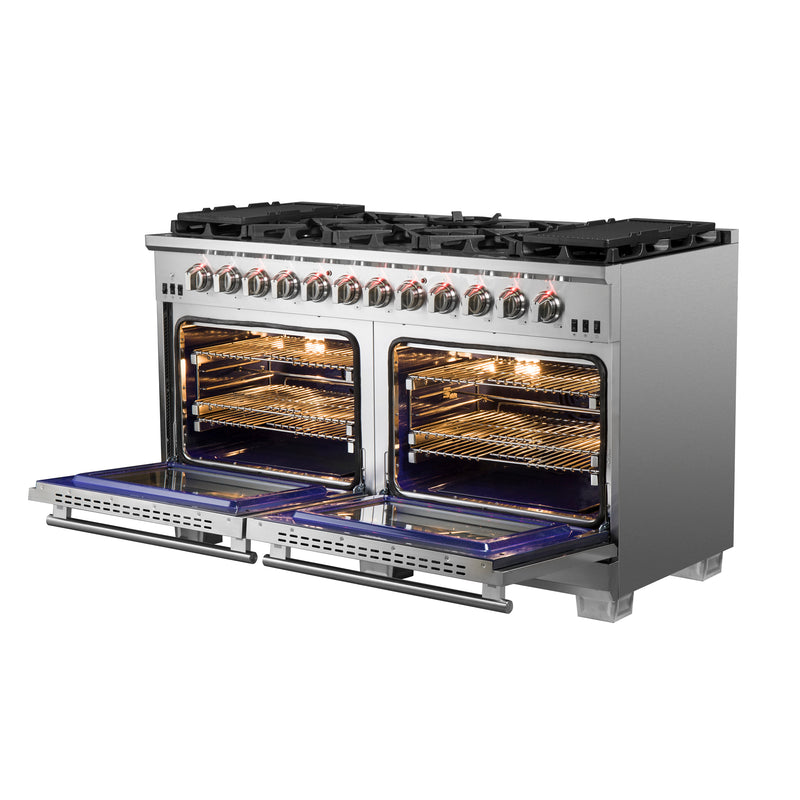 Load image into Gallery viewer, Forno Capriasca 60-Inch Freestanding Gas Range, 10 Burners, True Convection Oven
