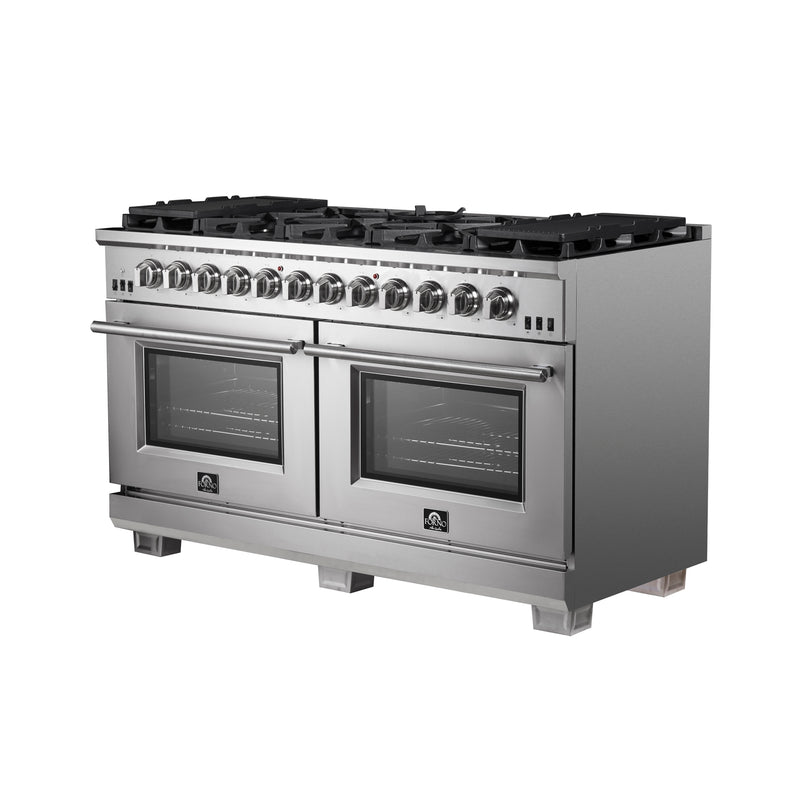 Load image into Gallery viewer, Forno Capriasca 60-Inch Freestanding Gas Range, 10 Burners, True Convection Oven
