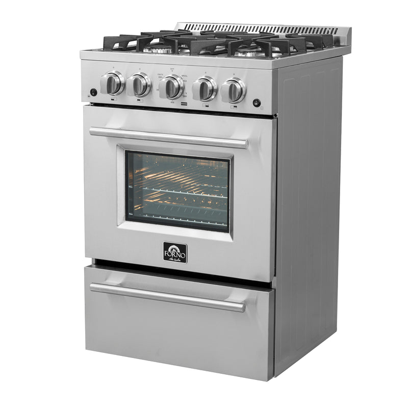 Load image into Gallery viewer, Forno Breno 24-Inch Freestanding Gas Range, Compact Design, Energy Efficient
