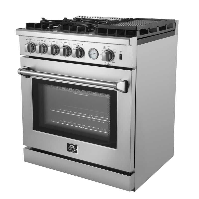 Load image into Gallery viewer, Forno Lazio 30-Inch Freestanding Gas Range, 4 Burners, Convection Oven, Energy Efficient
