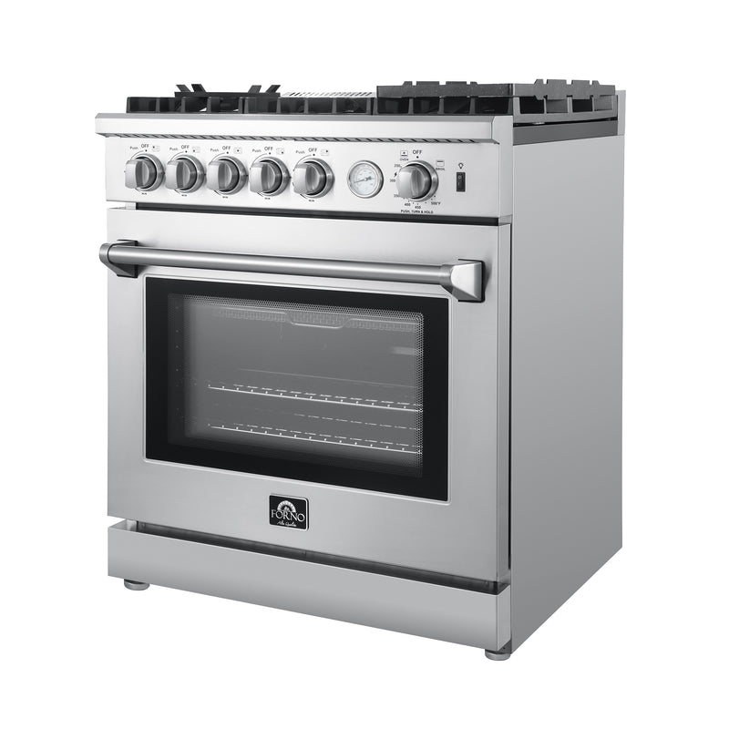 Load image into Gallery viewer, Forno Lazio 30-Inch Freestanding Gas Range, 4 Burners, Convection Oven, Energy Efficient
