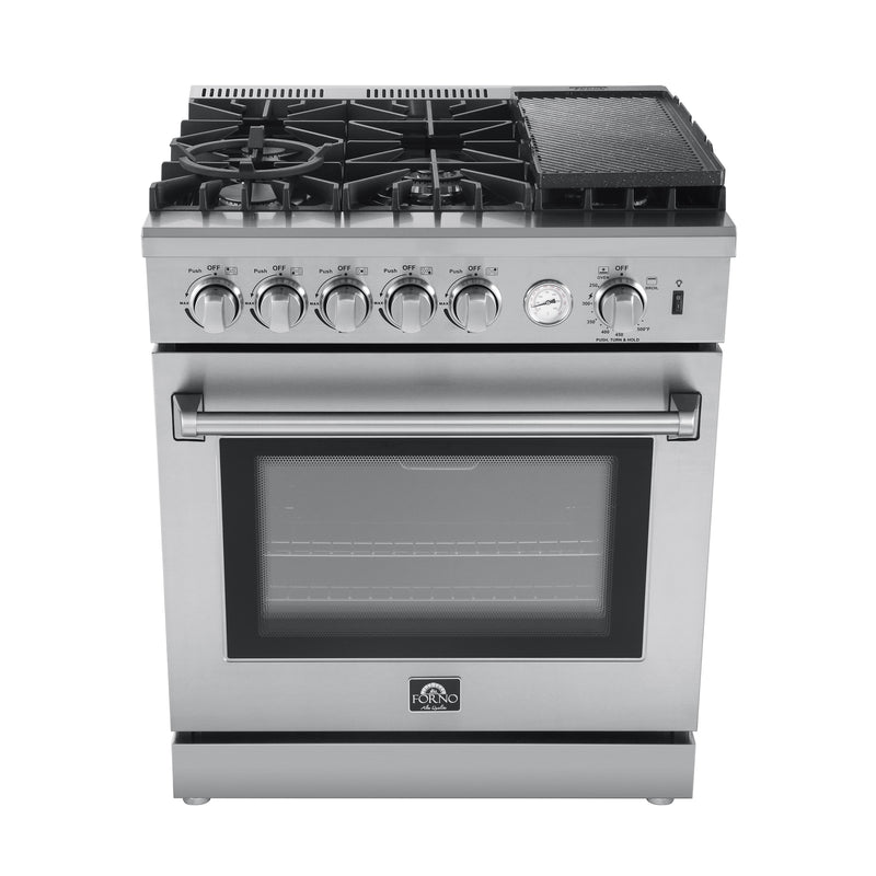 Load image into Gallery viewer, Forno Lazio 30-Inch Freestanding Gas Range, 4 Burners, Convection Oven, Energy Efficient

