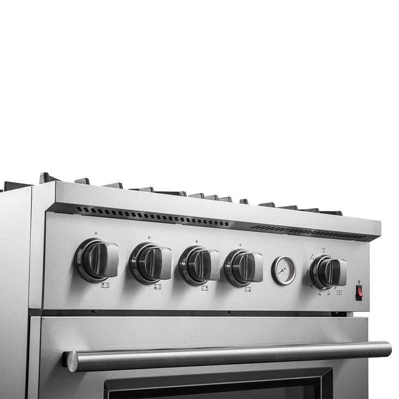 Load image into Gallery viewer, Marco 30-inch Gas Range Stainless Steel, 4 Burners 37,000 BTU, 4.32 cu.ft. Convection Oven
