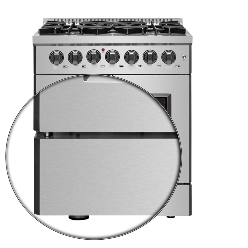 Load image into Gallery viewer, Forno Galiano 30-inch French Door Dual Fuel Range All Stainless Steel, 5 Sealed Burners 68,000 BTU, 4.32 cu.ft. True Convection Oven
