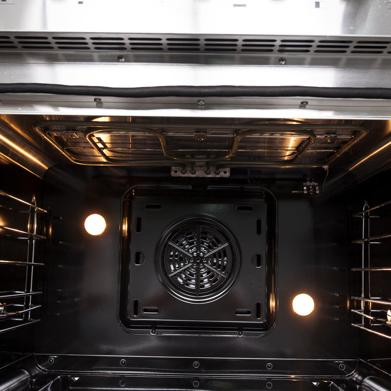 Load image into Gallery viewer, Forno Galiano 30-inch French Door Dual Fuel Range All Stainless Steel, 5 Sealed Burners 68,000 BTU, 4.32 cu.ft. True Convection Oven
