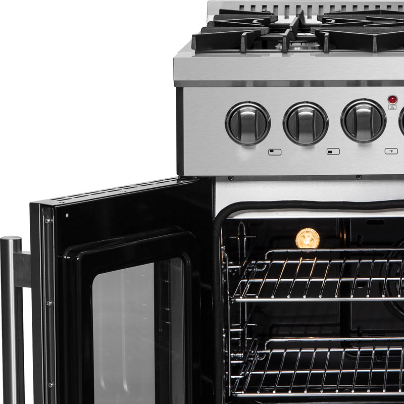 Load image into Gallery viewer, Forno Galiano 30-inch French Door Dual Fuel Range All Stainless Steel, 5 Sealed Burners 68,000 BTU, 4.32 cu.ft. True Convection Oven
