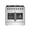Forno Galiano 36 inch, Stainless Steel Freestanding French Door, Dual Fuel Range - FFSGS6356-36