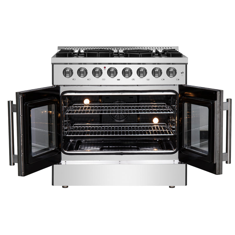 Load image into Gallery viewer, Forno Galiano 36&quot; Freestanding French Door Dual Fuel Range
