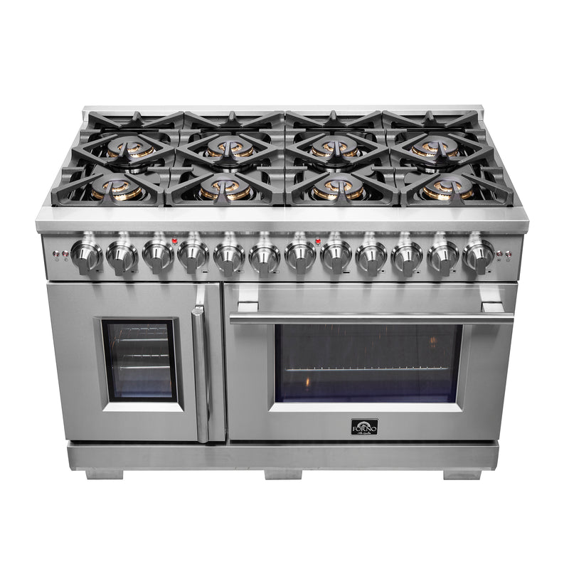 Load image into Gallery viewer, Forno Capriasca 48-Inch Freestanding French Door Dual Fuel Range, 8 Burners, True Convection Oven
