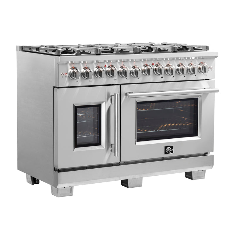 Load image into Gallery viewer, Forno Capriasca 48-Inch Freestanding French Door Dual Fuel Range, 8 Burners, True Convection Oven

