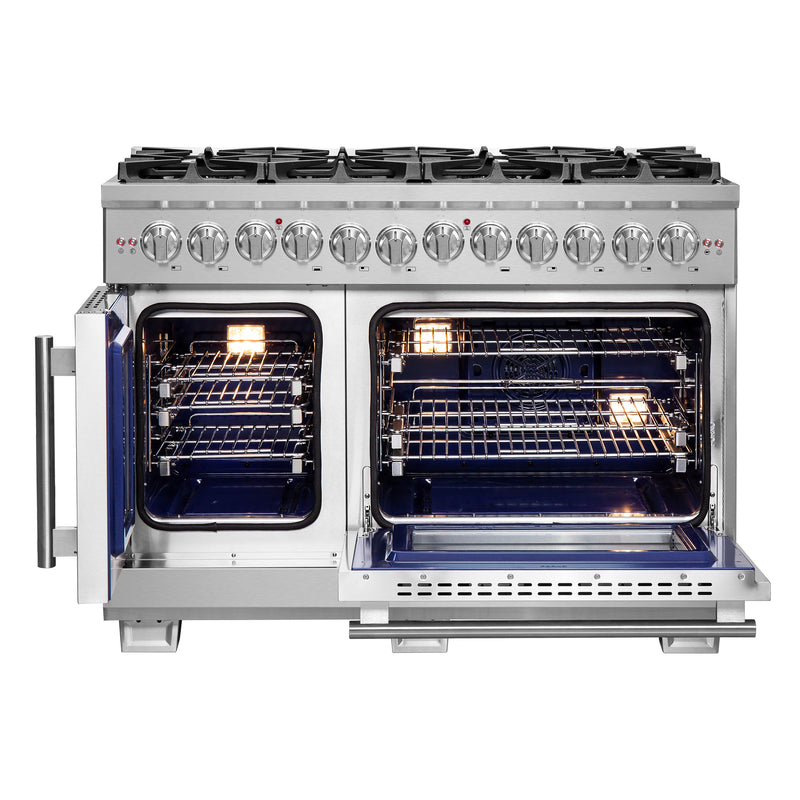 Load image into Gallery viewer, Forno Capriasca 48-Inch Freestanding French Door Dual Fuel Range, 8 Burners, True Convection Oven
