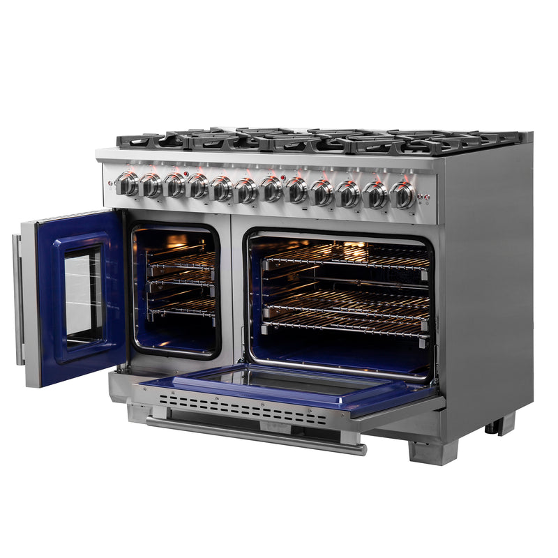 Load image into Gallery viewer, Forno Capriasca 48-Inch Freestanding French Door Dual Fuel Range, 8 Burners, True Convection Oven
