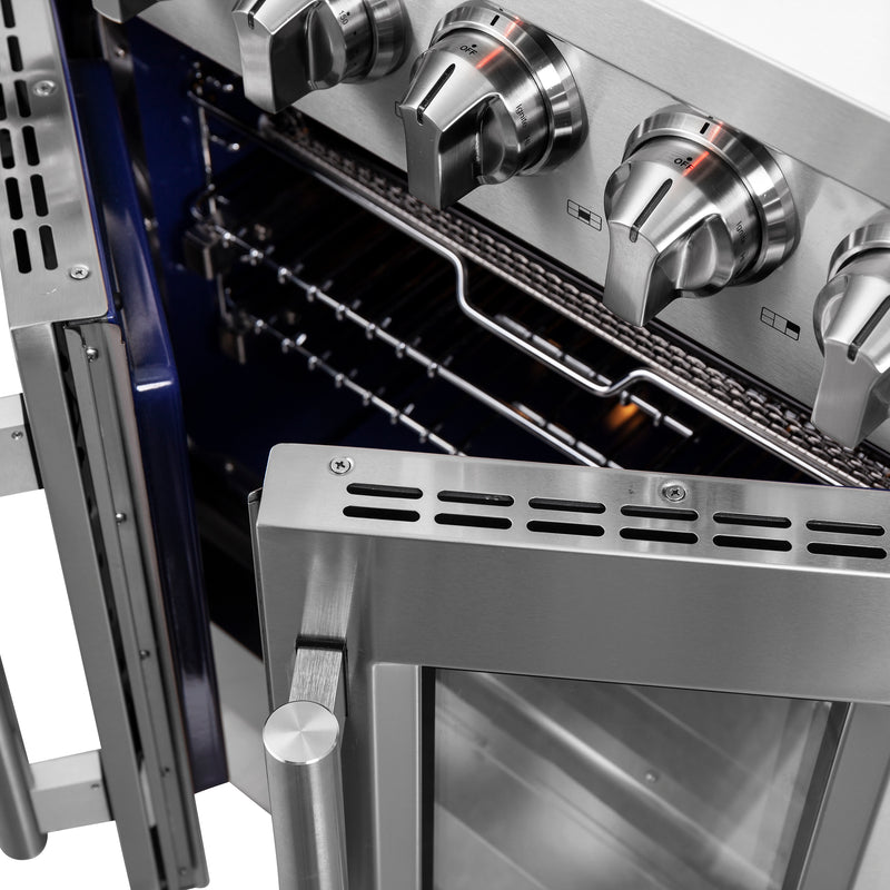 Load image into Gallery viewer, Forno Massimo 30-Inch Freestanding French Door Gas Range, 4 Burners, Convection Oven, Energy Efficient
