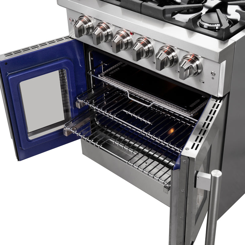 Load image into Gallery viewer, Forno Massimo 30-Inch Freestanding French Door Gas Range, 4 Burners, Convection Oven, Energy Efficient
