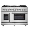 Forno Massimo 48-Inch, Stainless Steel Freestanding French Door Gas Range with 8 Burners - FFSGS6439-48