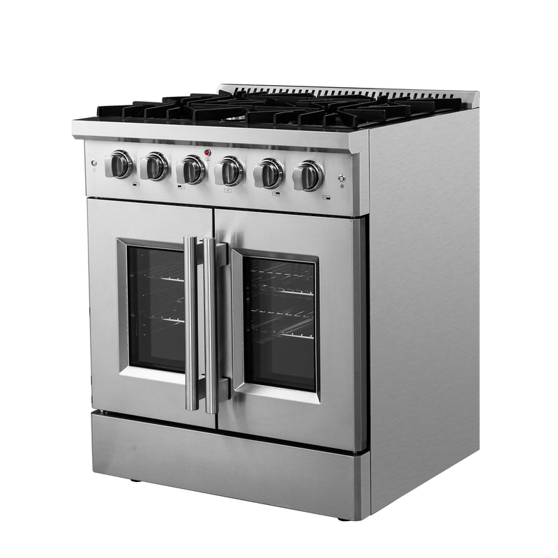 Load image into Gallery viewer, Forno Galiano 30-Inch Freestanding French Door Gas Range, 4 Burners, Convection Oven, Energy Efficient
