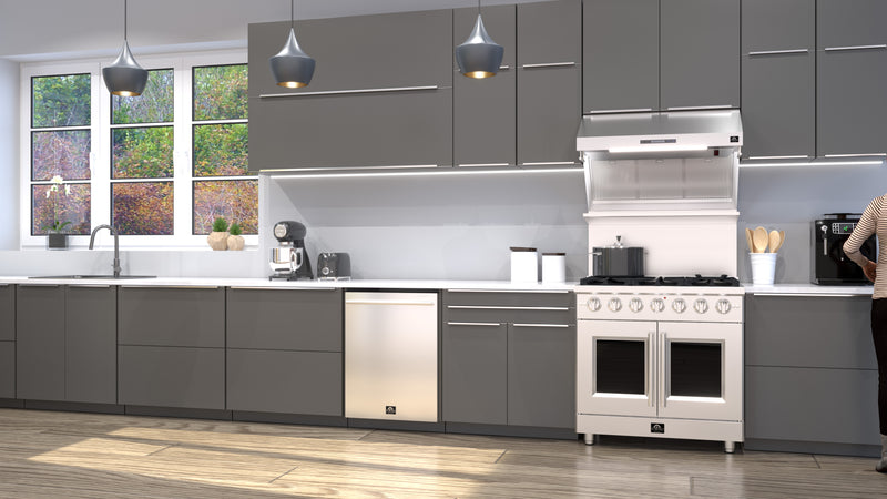 Load image into Gallery viewer, Forno Galiano 36-Inch Freestanding French Door Gas Range, 6 Burners, Convection Oven, Energy Efficient
