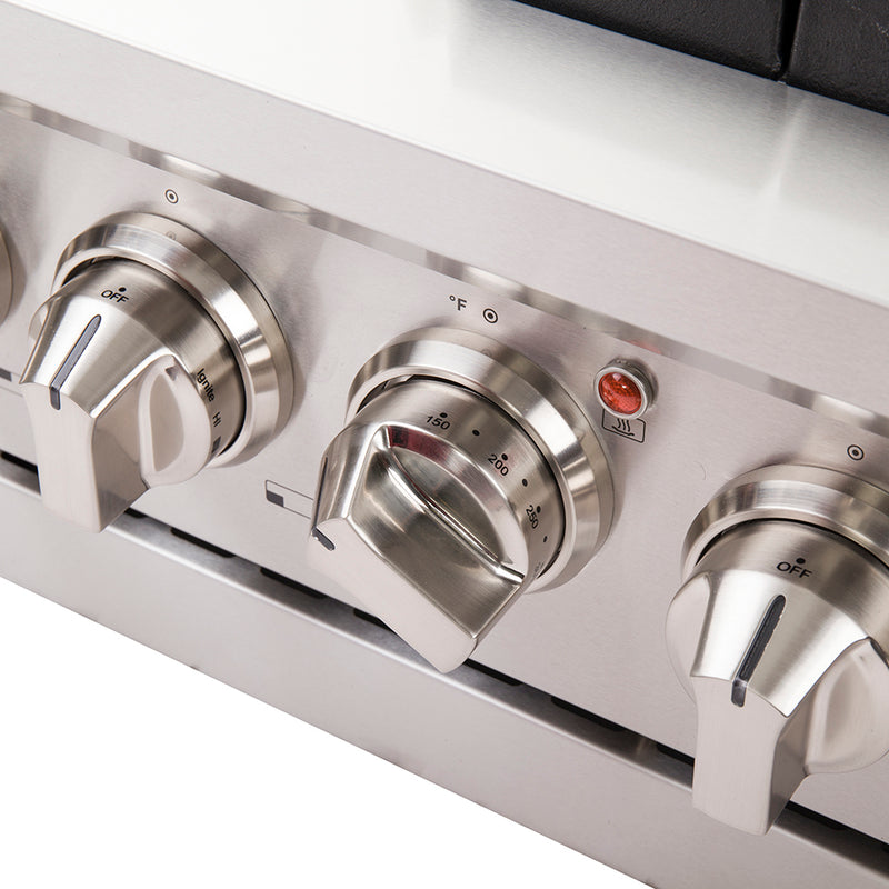 Load image into Gallery viewer, FORNO Capriasca 48-inch Gas Range Stainless Steel, 8 Brass Burners 160,000 BTU, 6.58 cu.ft. Double Oven
