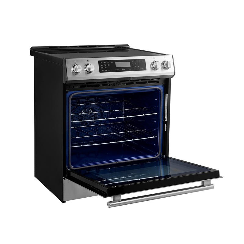Load image into Gallery viewer, Forno Donatello Espresso 30-Inch Slide-In Stainless Steel Induction Range, Convection Oven, 5 Cooking Zones, Touch Control Panel
