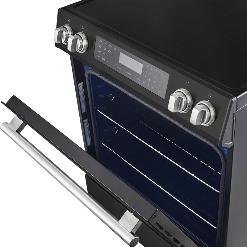 Load image into Gallery viewer, Forno Donatello Espresso 30-Inch Slide-In Black Induction Range, Convection Oven, 5 Cooking Zones, Touch Control Panel
