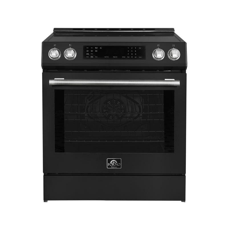 Load image into Gallery viewer, Forno Donatello Espresso 30-Inch Slide-In Black Induction Range, Convection Oven, 5 Cooking Zones, Touch Control Panel
