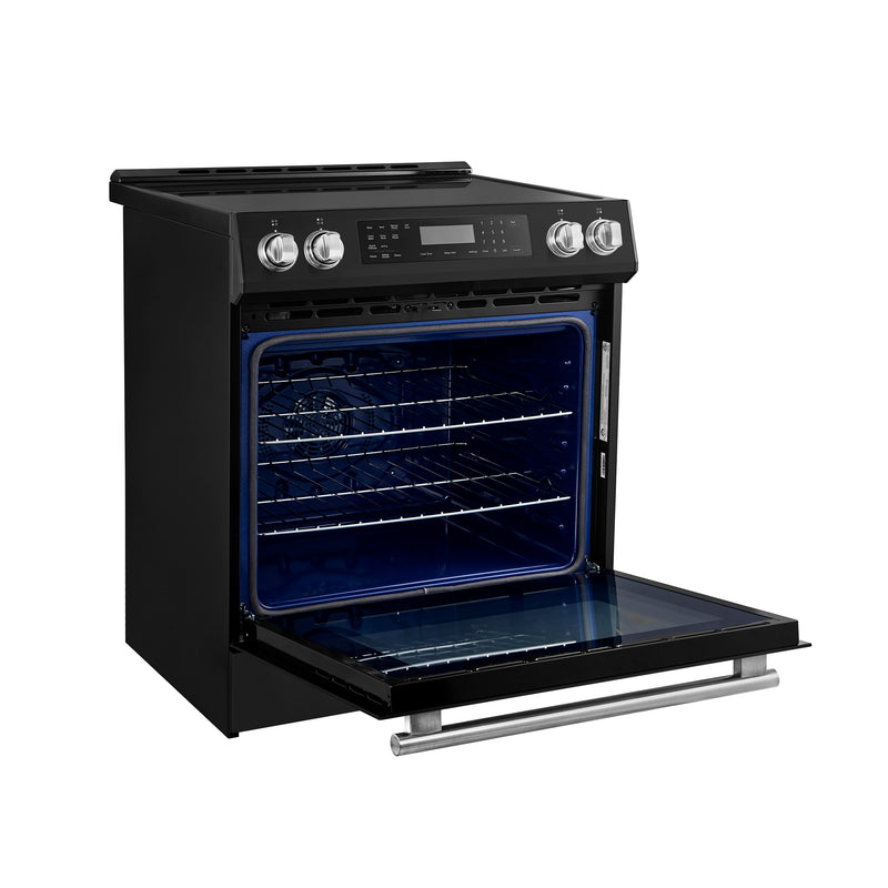 Load image into Gallery viewer, Forno Donatello Espresso 30-Inch Slide-In Black Induction Range, Convection Oven, 5 Cooking Zones, Touch Control Panel

