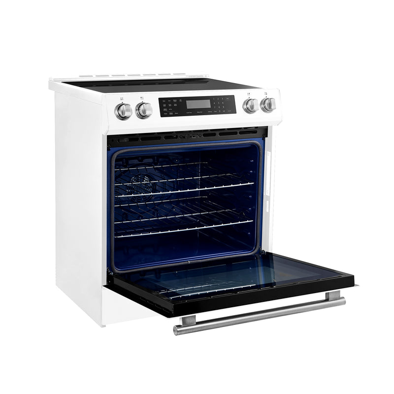 Load image into Gallery viewer, Forno Donatello Espresso 30-Inch Slide-In White Induction Range, Convection Oven, 5 Cooking Zones, Touch Control Panel
