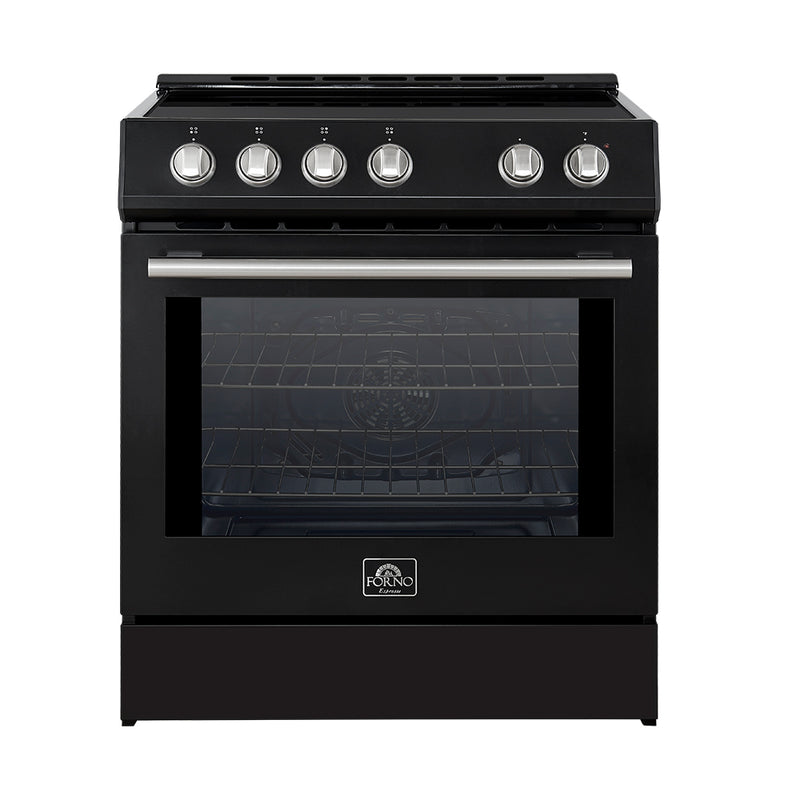 Load image into Gallery viewer, Forno Leonardo Espresso 30-Inch Slide-In Black Induction Range, Convection Oven, 5 Cooking Zones, Touch Control Panel
