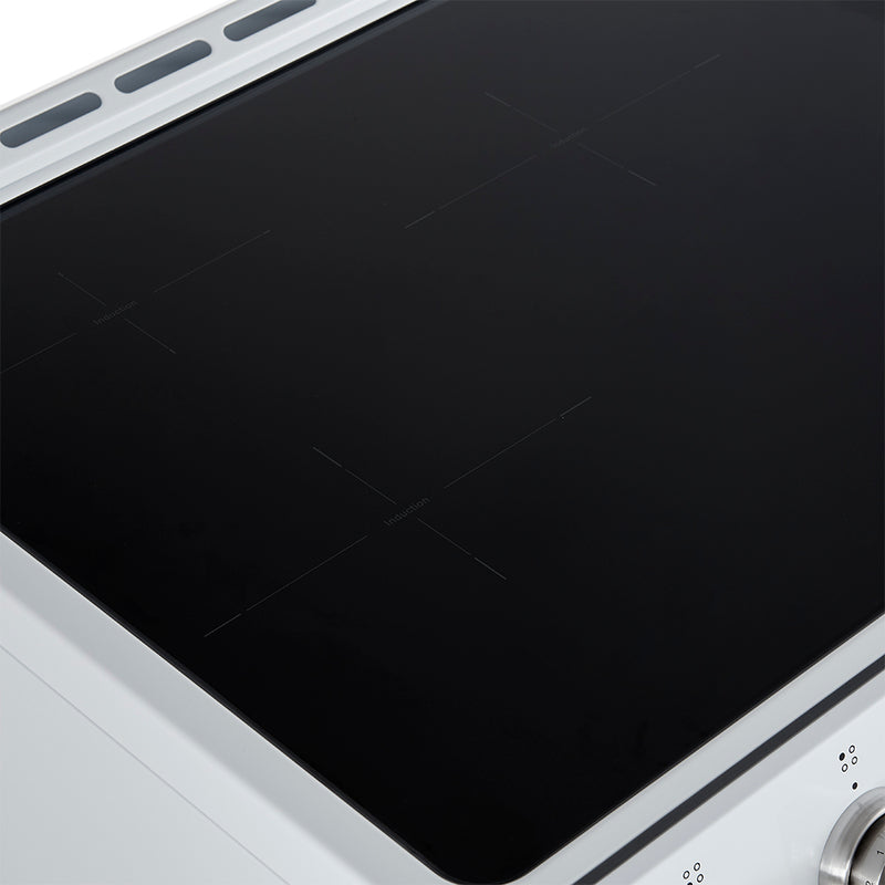 Load image into Gallery viewer, Forno Leonardo Espresso 30-Inch Slide-In White Induction Range, Convection Oven, 5 Cooking Zones, Touch Control Panel
