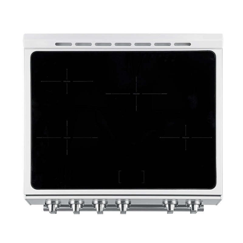 Load image into Gallery viewer, Forno Leonardo Espresso 30-Inch Slide-In White Induction Range, Convection Oven, 5 Cooking Zones, Touch Control Panel
