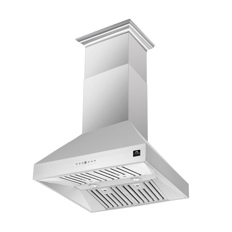 Load image into Gallery viewer, Forno Coppito 30-Inch Island Range Hood, Stainless Steel, LED Lighting, Adjustable Fan Speeds
